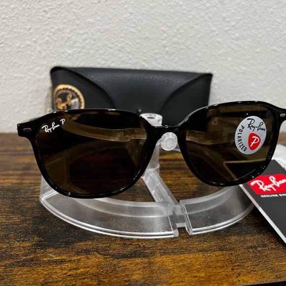 Ray-Ban Leonard polarized sunglasses (RB2193). Tortoise frame/brown lenses main image 8